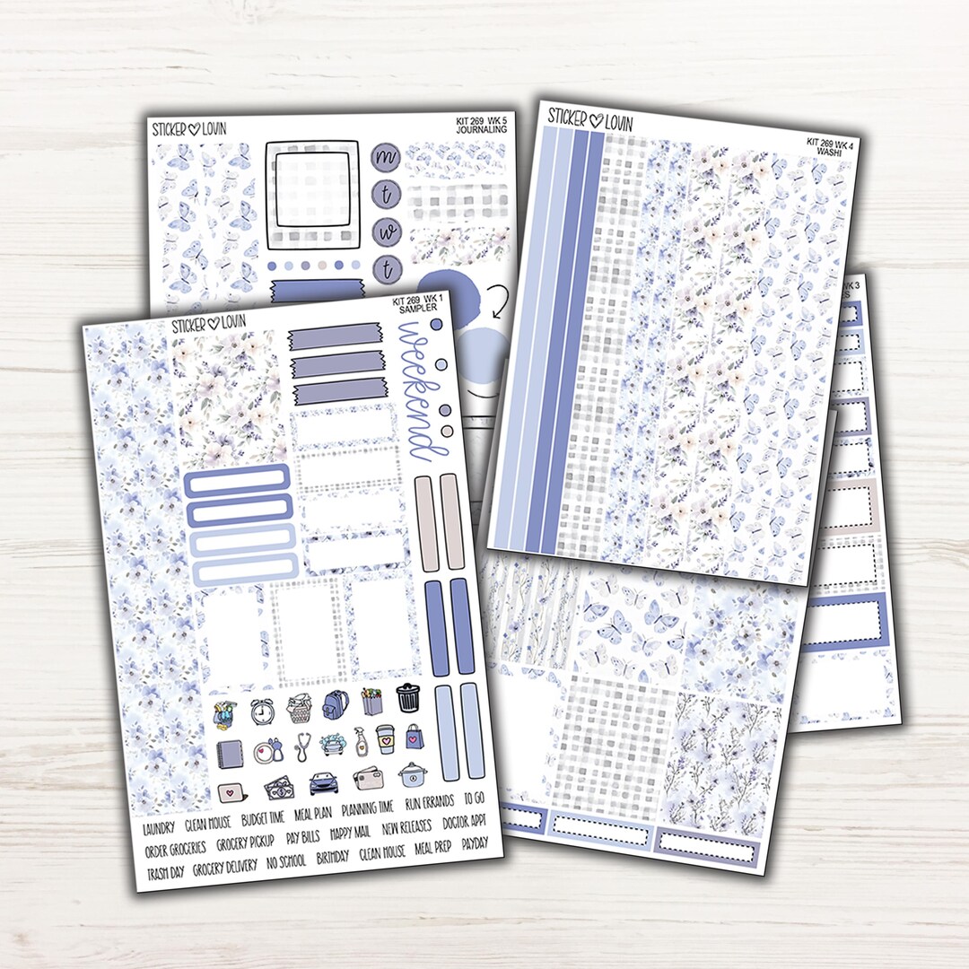 Cottage Charm Weekly Sticker Kit - Weekly Planner Sticker Kit - 7x9 ...