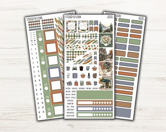 Autumn Voyage Weekly Sticker Kit - Weekly Planner Sticker Kit - Hobo Weeks Weekly Kit - Weeks Planner Sticker Weekly Kit
