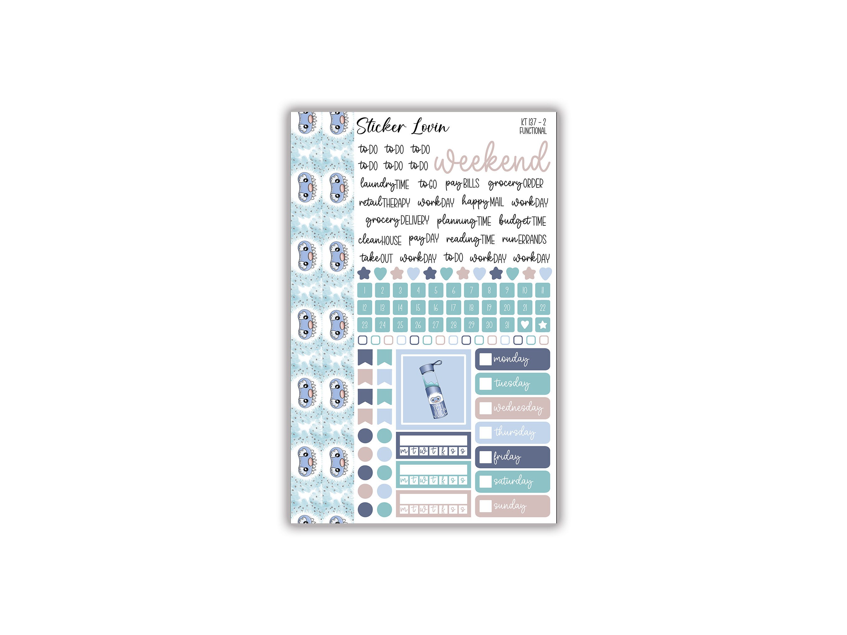 Printable Vertical Weekly Kit // Printable Planner Stickers // - Etsy