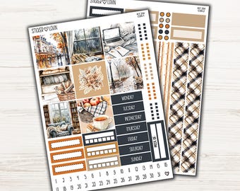 Rainy September Cousin Weekly and Daily Sticker Kit - Weekly Planner Sticker Kit - Cousin Kit - Cousin Weekly Kit