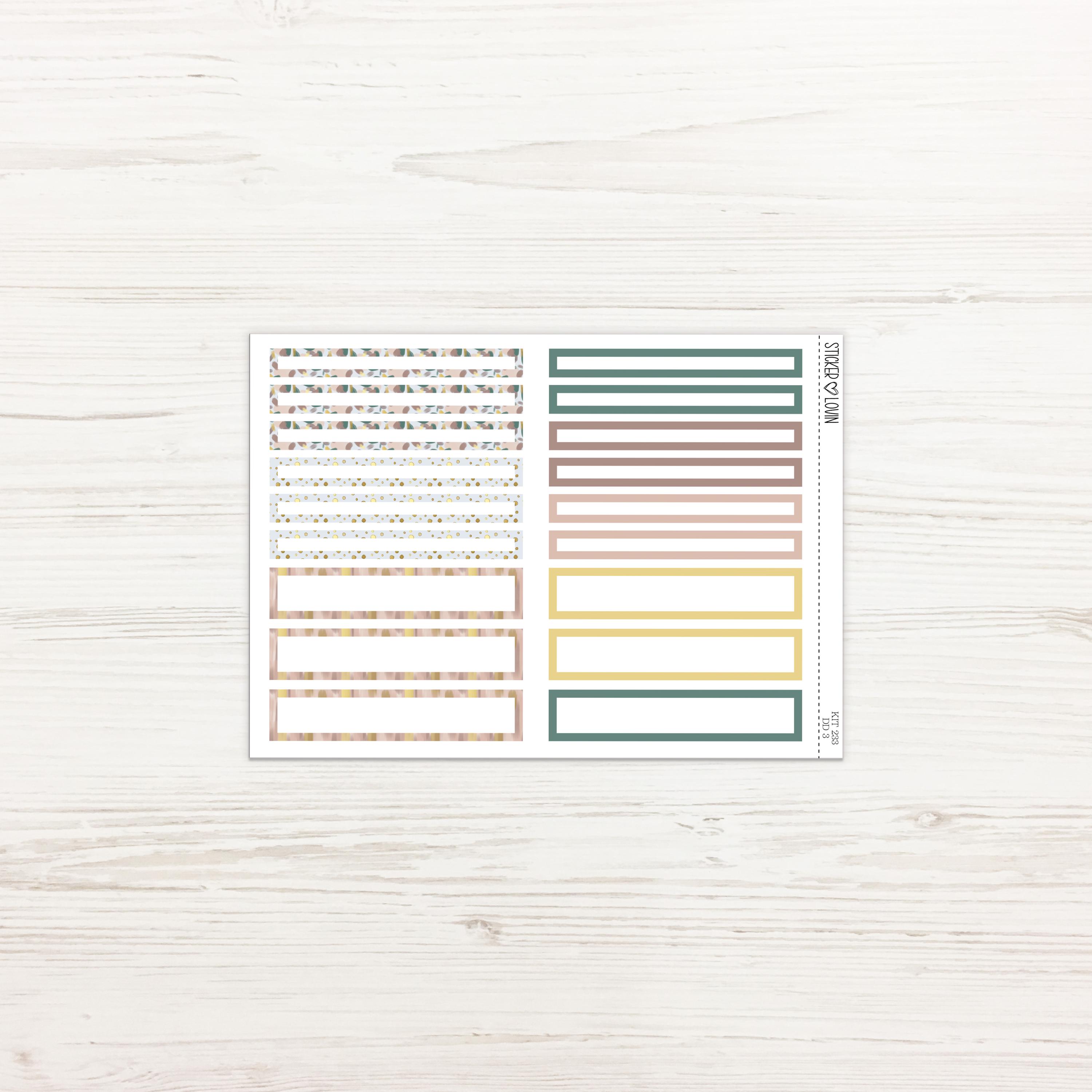 WK 233 Bookish Dashboard Weekly Sticker Kit - Weekly Planner Sticker ...