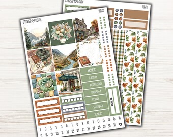Autumn Voyage Cousin Weekly and Daily Sticker Kit - Weekly Planner Sticker Kit - Cousin Kit - Cousin Weekly Kit