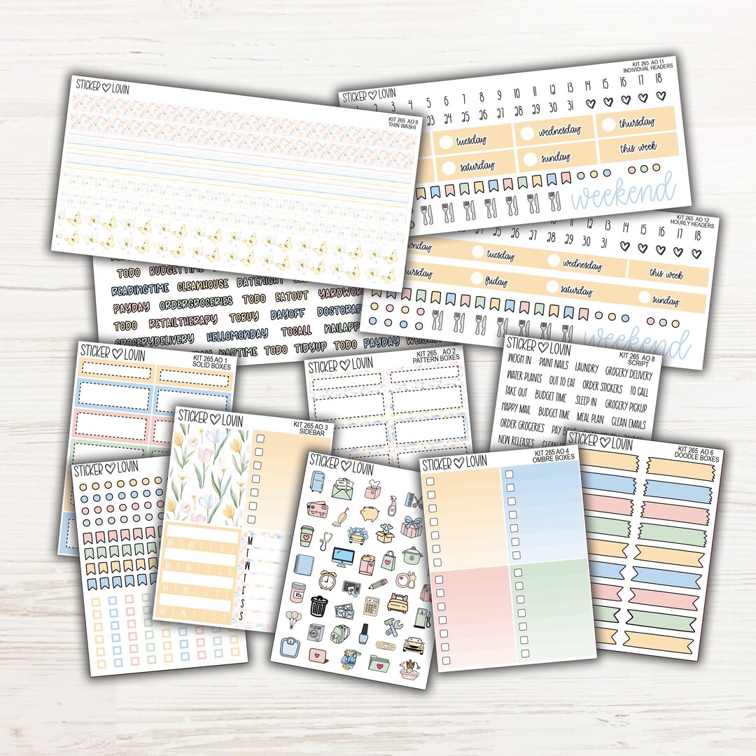 Spring Lover Weekly Sticker Kit Add Ons - Weekly Planner Sticker Kit ...