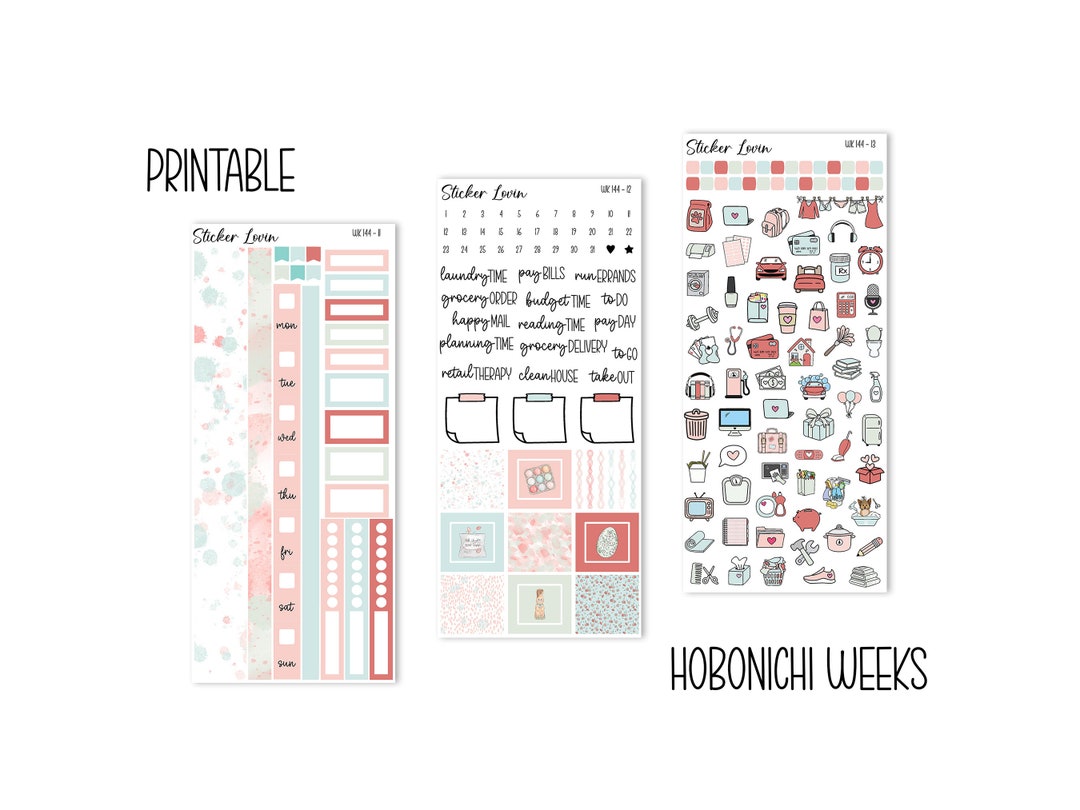 Printable Hobonichi Weeks Weekly Kit // Printable Planner Stickers ...