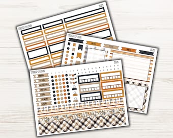 Rainy September Dashboard Weekly Sticker Kit - Weekly Planner Sticker Kit - 7x9 Dashboard Kit - 7x9 Weekly Kit - Dashboard Planner