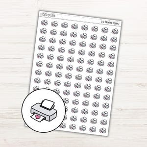 Printer Icon Planner Stickers / Functional Planner Stickers / Work Planner Stickers / Icon Stickers / Doodle Planner Stickers