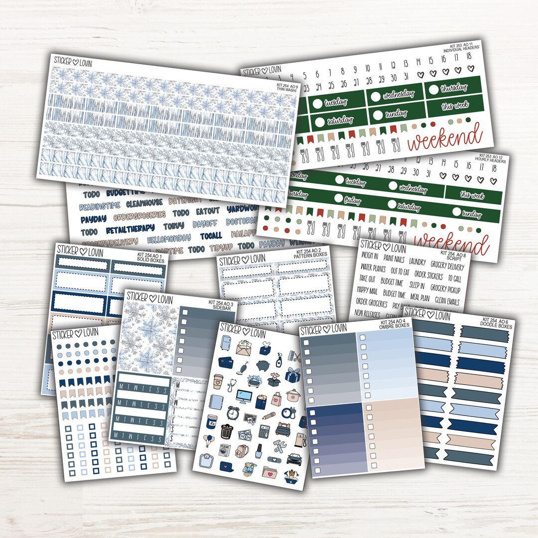Winter Wonderland Weekly Sticker Kit Add Ons - Weekly Planner Sticker ...