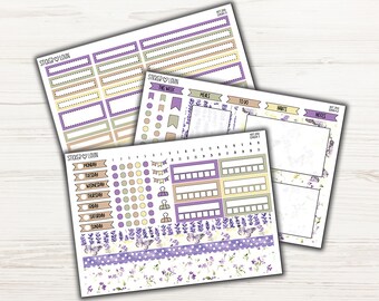 Petite Provence Dashboard Weekly Sticker Kit - Weekly Planner Sticker Kit - 7x9 Dashboard Kit - 7x9 Weekly Kit - Dashboard Planner