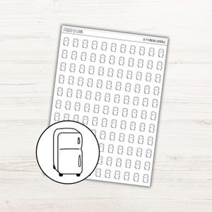 Fridge Neutral Icon Planner Stickers / Functional Planner Stickers / Planner Stickers / Icon Stickers / Doodle Stickers