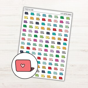 Laptop Planner Stickers / Functional Planner Stickers / Planner Stickers / Icon Stickers / Doodle Stickers