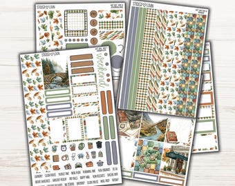 Autumn Voyage Weekly Sticker Kit - Weekly Planner Sticker Kit - 7x9 Vertical Kit - 7x9 Weekly Kit