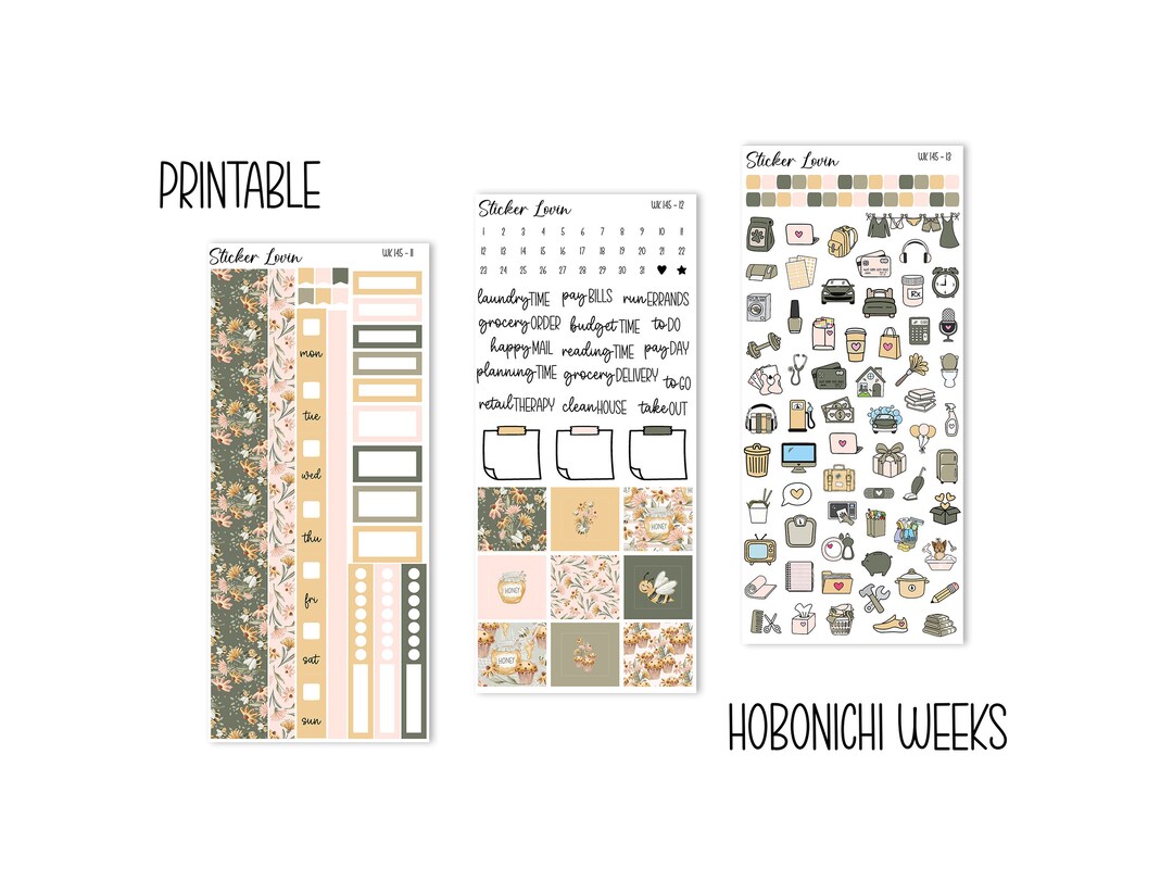 Printable Hobonichi Weeks Weekly Kit // Printable Planner Stickers ...