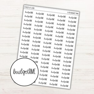 Budget Time Mixed Script Planner Stickers / Script Planner Sticker / Funktionaler Planner Sticker