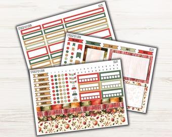 Apple Cottage Dashboard Weekly Sticker Kit - Weekly Planner Sticker Kit - 7x9 Dashboard Kit - 7x9 Weekly Kit - Dashboard Planner