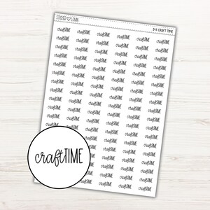 Craft Time Mixed Script Planner Stickers / Script Planner Sticker / Funktionaler Planner Sticker