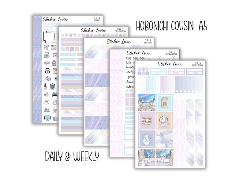 Printable Hobonichi Cousin Weekly Kit // Printable Planner Stickers ...