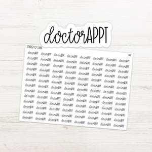 92 - Doctor Appt Stickers Mixed Script Planner Stickers / Script Planner Sticker / Funktionaler Planner Sticker