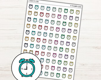 ALARM CLOCK - Micro Icon Stickers | Planner Stickers | Minimal ...