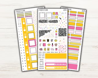 Back to School Weekly Sticker Kit - Weekly Planner Sticker Kit - Hobo Weeks Weekly Kit - Weeks Planner Sticker Weekly Kit