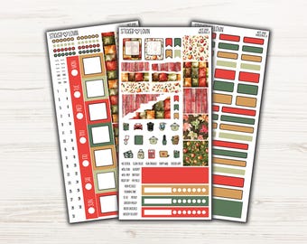 Apple Cottage Weekly Sticker Kit - Weekly Planner Sticker Kit - Hobo Weeks Weekly Kit - Weeks Planner Sticker Weekly Kit