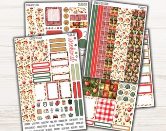 Apple Cottage Weekly Sticker Kit - Weekly Planner Sticker Kit - 7x9 Vertical Kit - 7x9 Weekly Kit