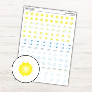 Weather Mixed Icon Planner Stickers / Functional Planner Stickers / Planner Stickers / Icon Stickers / Doodle Stickers