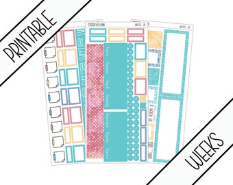 Printable Hobonichi Weeks Monthly Kit // Printable Planner Stickers // Instant Download // KIT 153