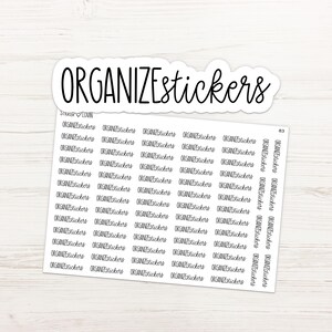 83 - Organize Stickers Mixed Script Planner Stickers / Script Planner Sticker / Functional Planner Sticker