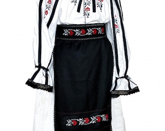 Traditional Romanian Costume &quot; Lucia &quot;/ manual sewn embroidery / Free Gift- VosOud Aromatherapy essential oils luxury mix