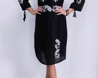 Traditional Romanian Dress &quot;Natasa&quot; / manual sewn embroidery / Free Gift- VosOud Aromatherapy essential oils luxury mix