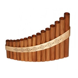 Peruan &quot;NAI&quot; ( Pan - Pipe ) with 15 Alto Tubes / Professional Singing Instrument / Handmade Romania / Free Gift - Pan Pipe Cover