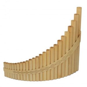 Peruan &quot;NAI&quot; ( Pan - Pipe ) with 25 Tenor Tubes / Professional Singing Instrument / Handmade Romania / Free Gift - Pan Pipe Cover