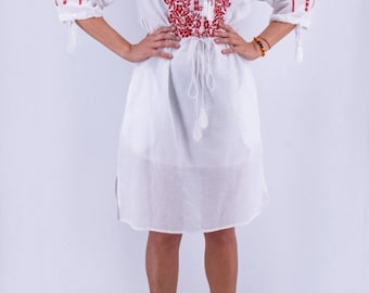 Traditional Romanian Dress&quot; Salma 4&quot; / manual sewn embroidery / Free Gift- VosOud Aromatherapy essential oils luxury mix /