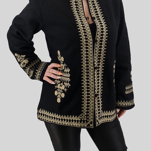 Traditional Romanian Jacket Overcoat / manual sewn embroidery / Free Gift- VosOud Aromatherapy essential oils luxury mix