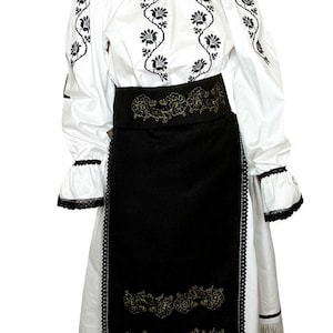 Traditional Romanian Costume &quot; Ana &quot;/ manual sewn embroidery / Free Gift- VosOud Aromatherapy essential oils luxury mix