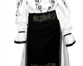 Traditional Romanian Costume &quot; Ana &quot;/ manual sewn embroidery / Free Gift- VosOud Aromatherapy essential oils luxury mix