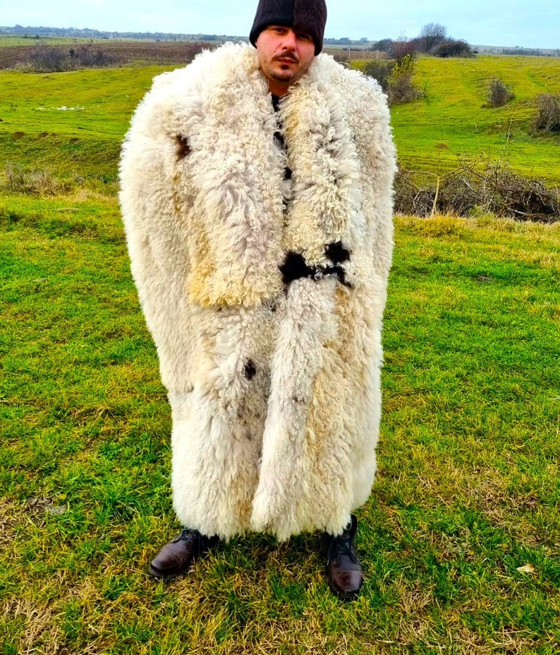 Royal Sheep Coat / Traditional Sheepskin / Romanian Legacy / Handmade