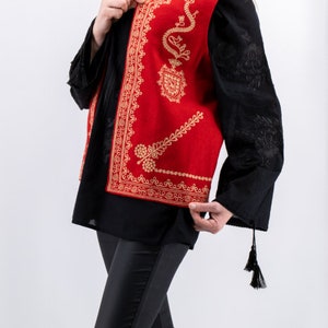 Traditional Romanian Vest&quot;Constantina 4&quot; /Manual Sewn Vest/  Free Gift- VosOud Aromatherapy essential oils luxury mix