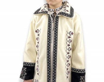 Traditional Jacket for Kids from Transylvania / Manual Sewn / Handmade Jacket / Free GIft - Traditional Wine cup