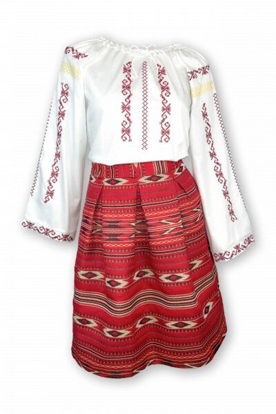 Traditional Romanian Costume women "Bogdana"/ manual sewn embroidery / Free Gift- VosOud Aromatherapy essential oils luxury mix