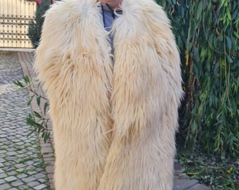 Royal Sheep Coat / Traditional Sheepskin / Romanian Legacy / Handmade Coat / Sleeveless/ Free Gift - Shepherd Walking Stick + Romanian Belt
