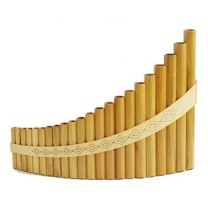 Peruan &quot;NAI&quot; ( Pan - Pipe ) with 22 Tenor Tubes / Professional Singing Instrument / Handmade Romania / Free Gift - Pan Pipe Cover