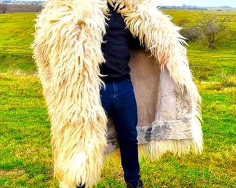 Royal Sheep Coat / Traditional Sheepskin / Romanian Legacy
