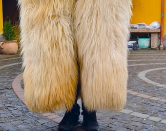 Royal Sheep Coat / Traditional Sheepskin / Romanian Legacy / Handmade Coat / Sleeveless/ Free Gift - Shepherd Walking Stick