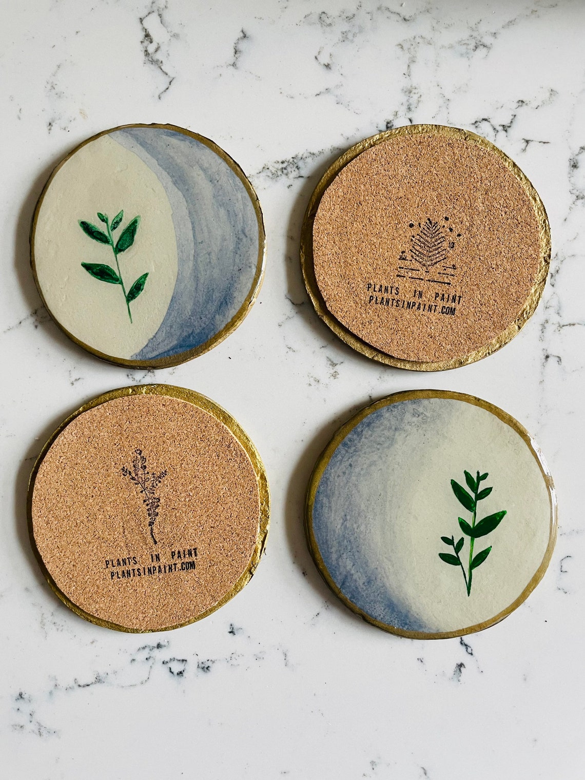 Handmade Plant Coasters Serenity Etsy