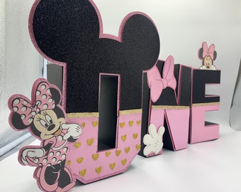 8" MICKEY/MINNIE MOUSE inspired 3D letters