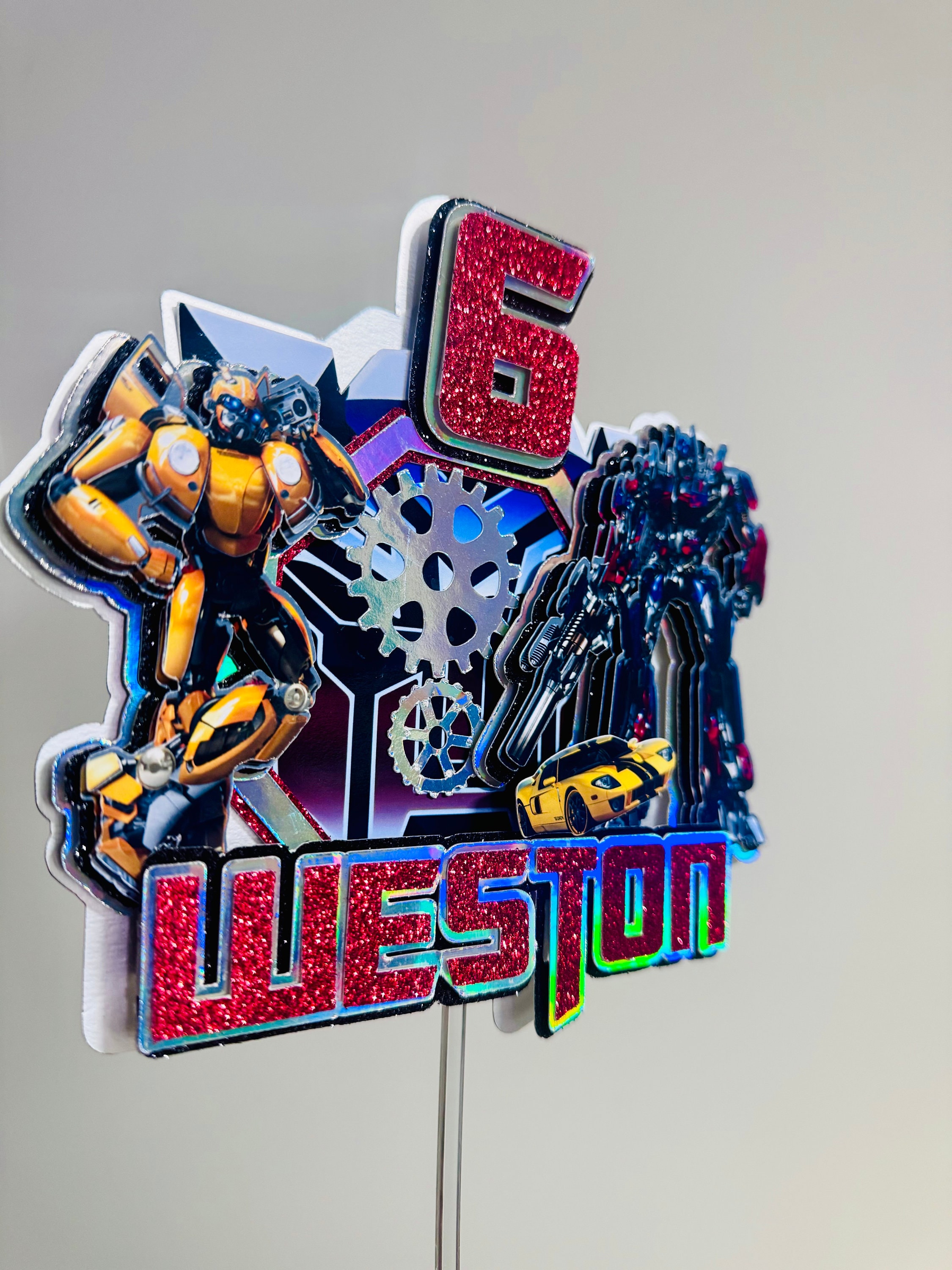 Bumble Bee ,Transformer theme Inspired Caketoppers
