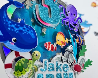 UNDER THE SEA  / cute Sea creature Cake toppers