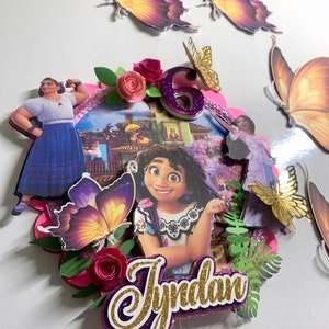 Encanto Inspired 3D Cake Topper, Personalized Encanto Cake Topper Shaker, Encanto  Happy Birthday Cake Topper , Butterfly