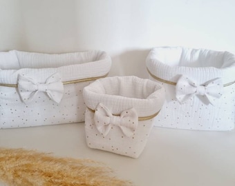 Trio of baskets/ Diaper baskets/ baby basket/ storage of baby products and accessories